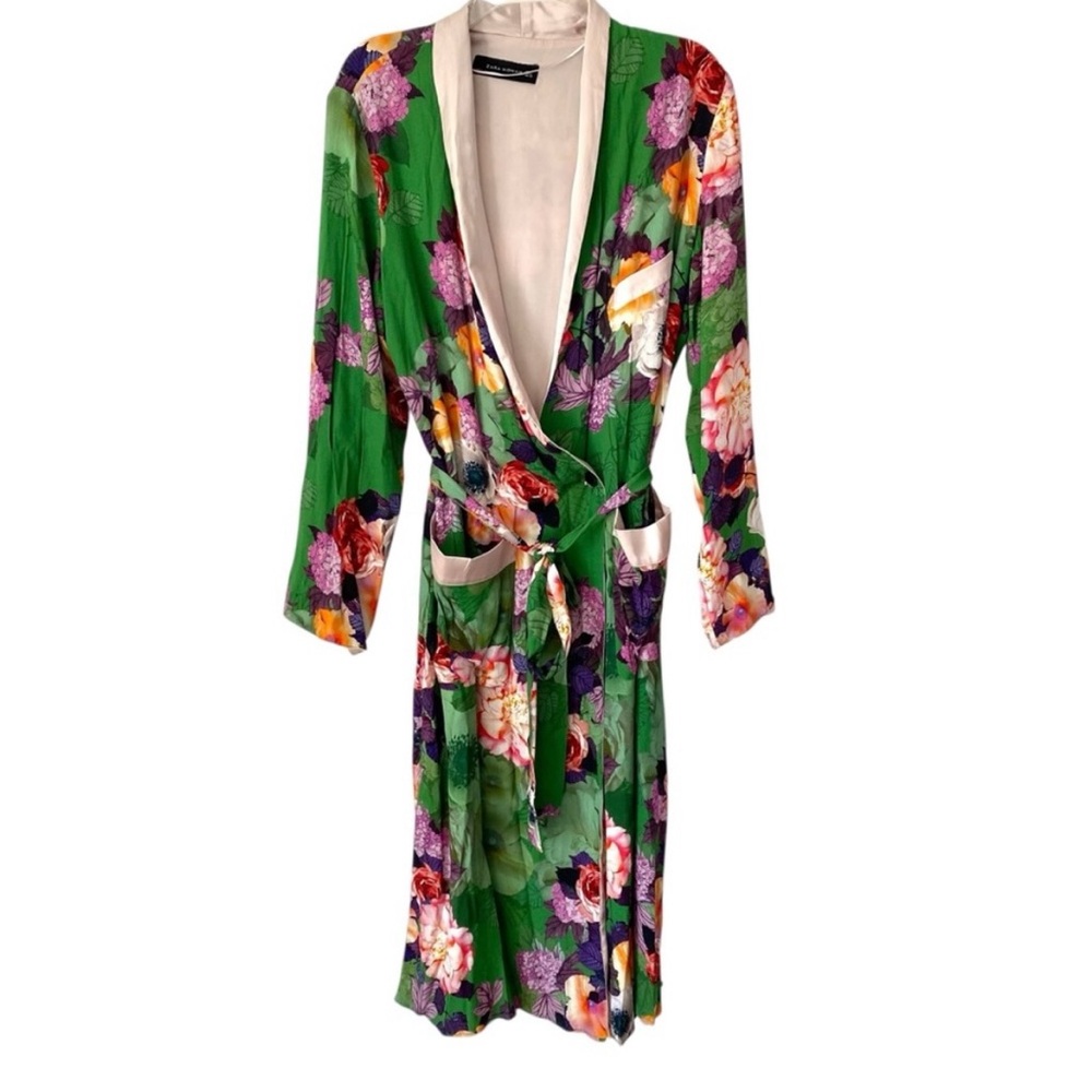 NWT - Zara Green Floral Kimono - Picture 5 of 6